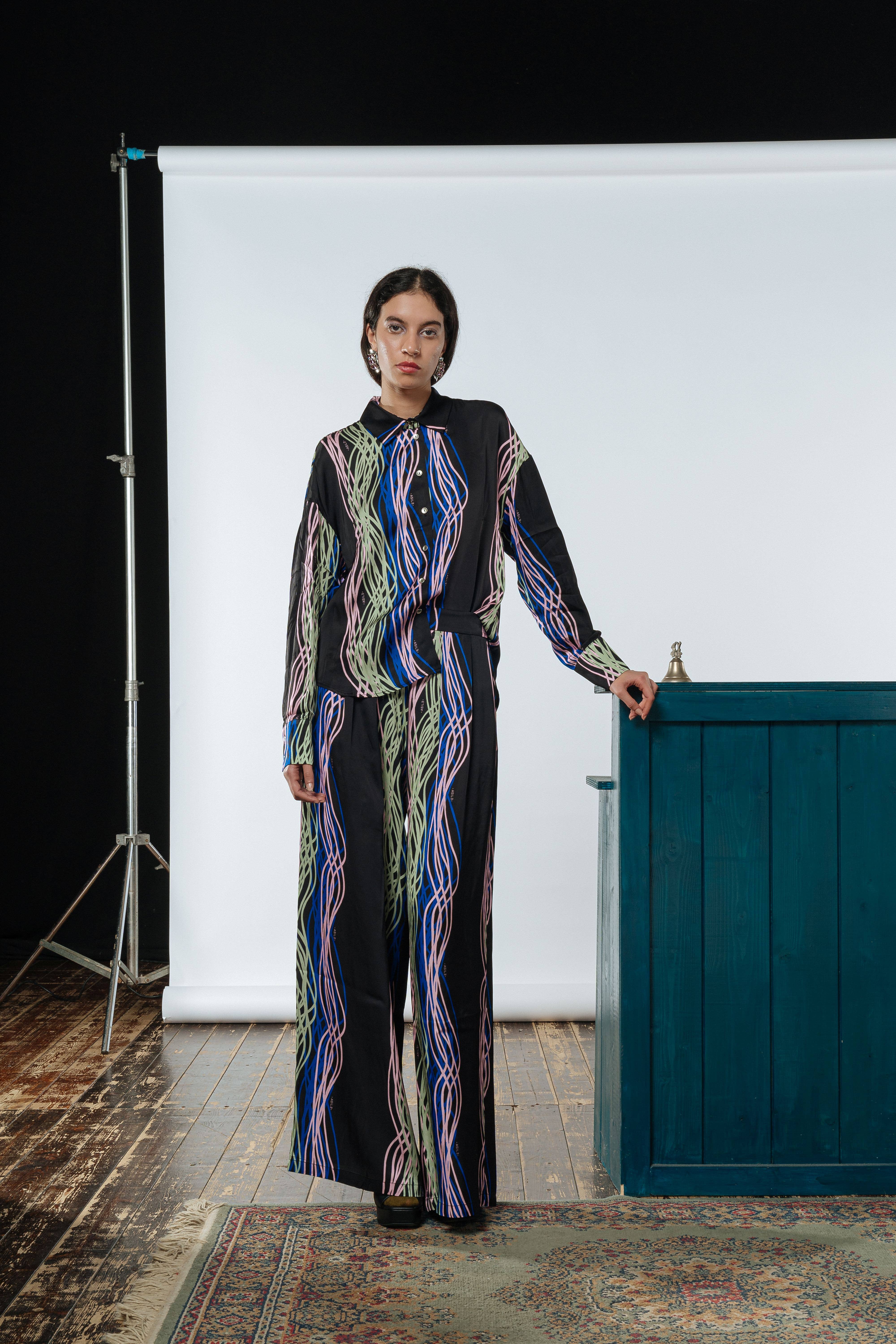 ASILE - Vendita all'ingrosso Pantalone - Donna - Emma Trousers Black Pantalone Stampato1