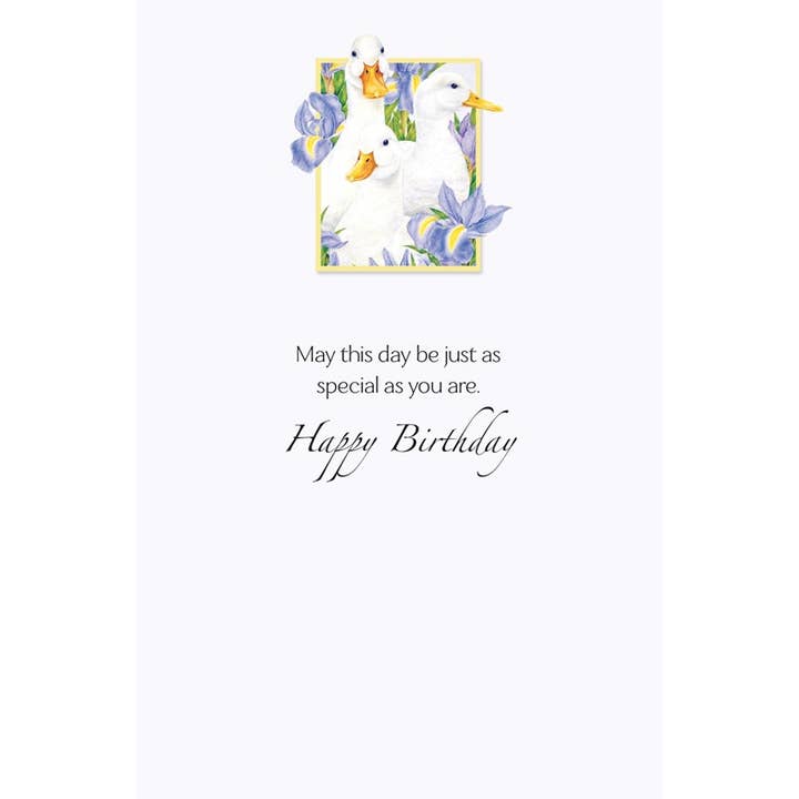 Pumpernickel Press - Wholesale Birthday Card - Garden Ducks - Deluxe