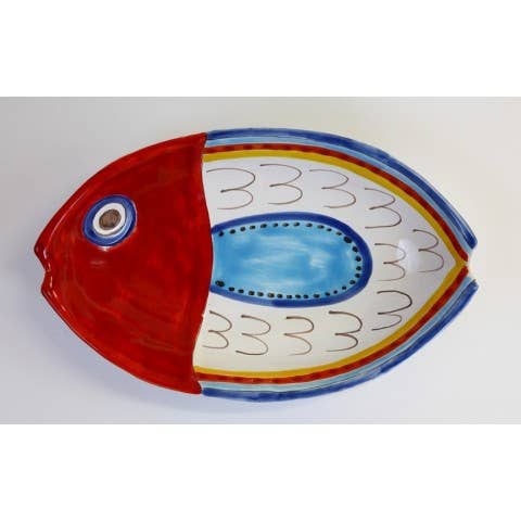 Prato Fundo em Forma de Peixe PTPE2 por atacado de Ceramiche De Simone