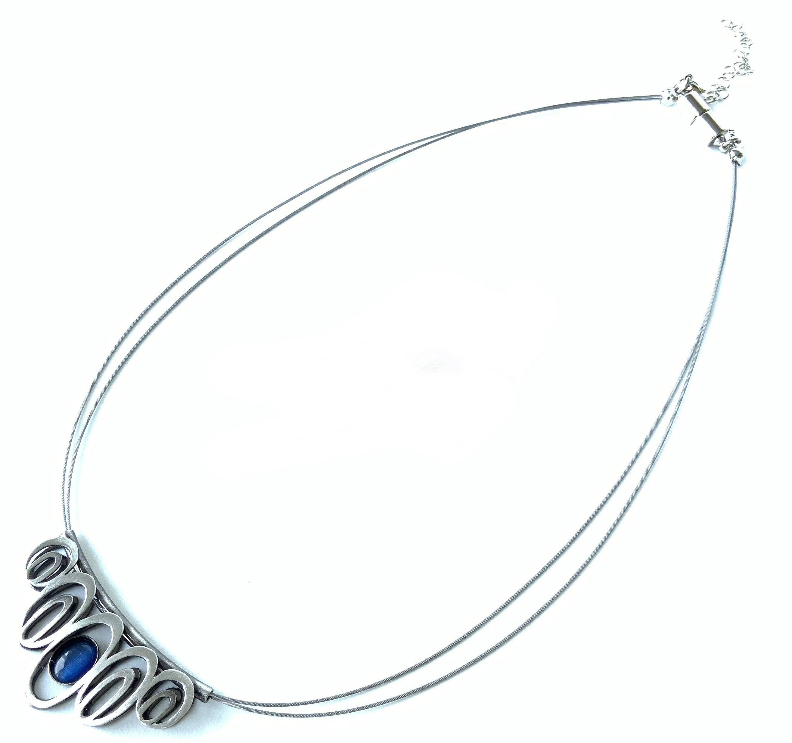 Christophe Poly / Crono Design - Vente Parures de bijoux - ENSEMBLES (GY1) - Collier (G) 17"+2" & Boucles d'oreilles crochet en fil (Y) Ensemble11