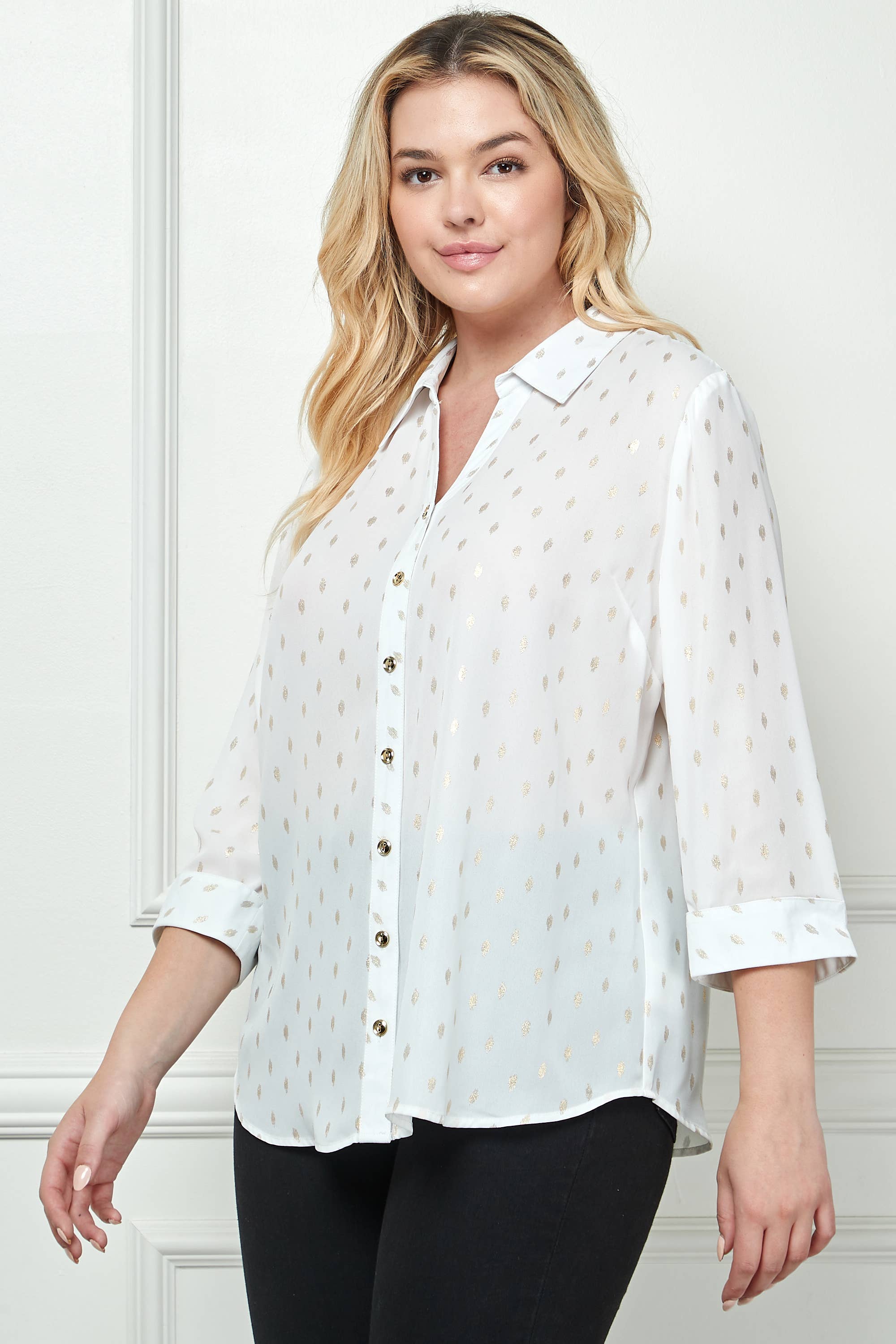 Winslow Collection - Vente Chemise à col boutonné – femme - CHEMISE BOUTONNÉE À COL JOHNNY GRANDE TAILLE G2214100FX16