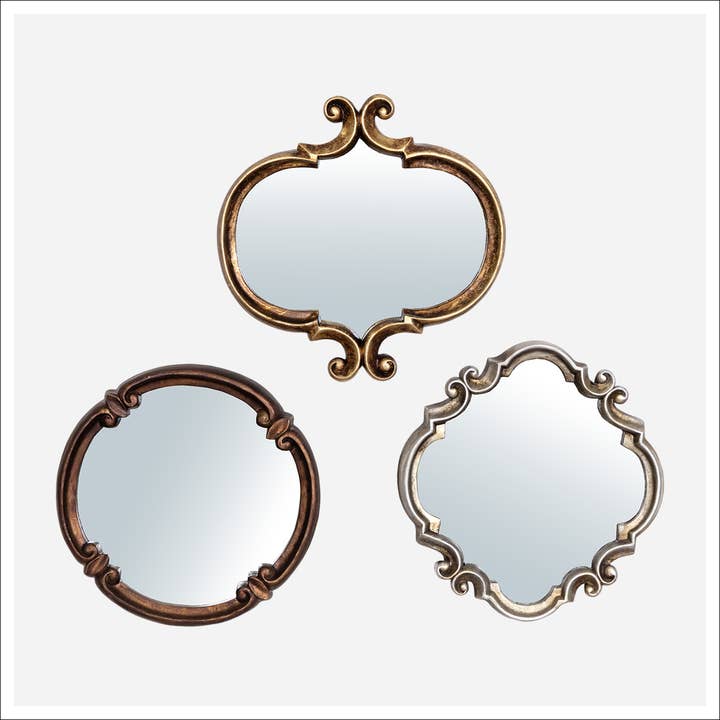 Meadow Mirrors -Set 3 for wholesale by Kavana Decor by The Import Collection