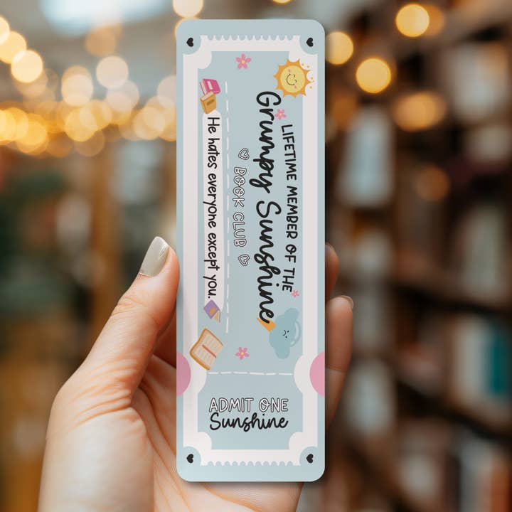 Grumpy Sunshine Bookmark for wholesale by Indie Heart Studio