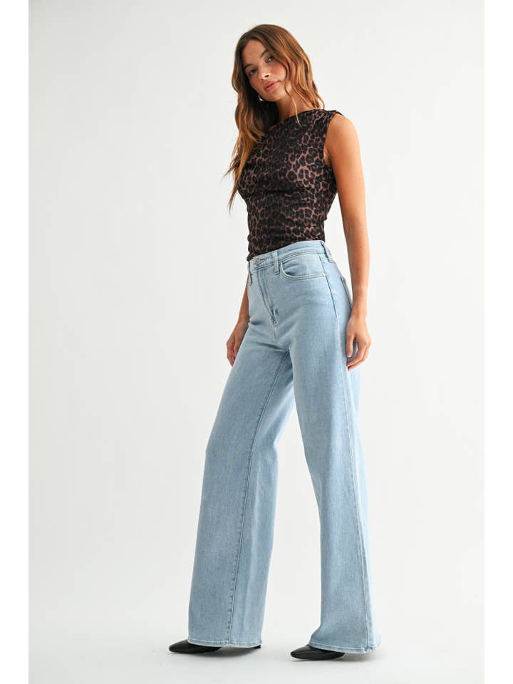 JUST BLACK DENIM - Wholesale Jeans - Women's - BP450J - LT - Palazzo Jean2