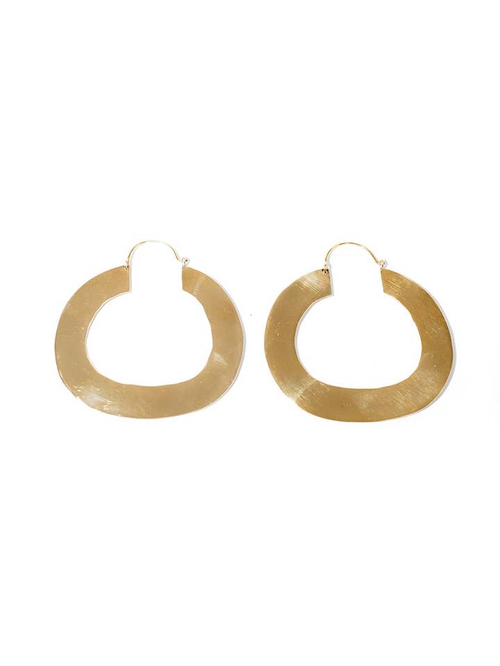 Flat Hoop Earrings for wholesale by ABBY ALLEY