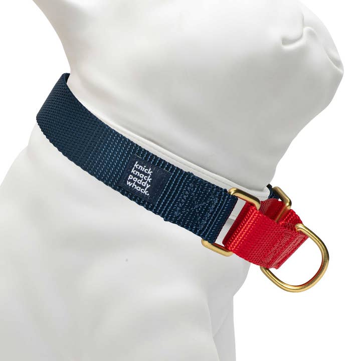 Marinblå & Röd Martingal för wholesale av Knick Knack Paddywhack Dog Gear