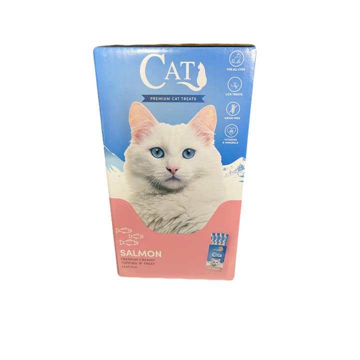 Scoochie Pet Products - Wholesale Pet Treats - Cat - Squeeze Up Cat Treat Salmon .5 Ounce - 4 Pack4