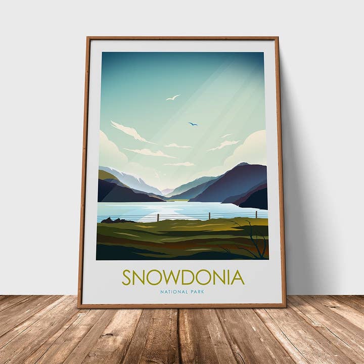 Imprimé minimaliste du parc national de Snowdonia pour la vente par Studio Inception