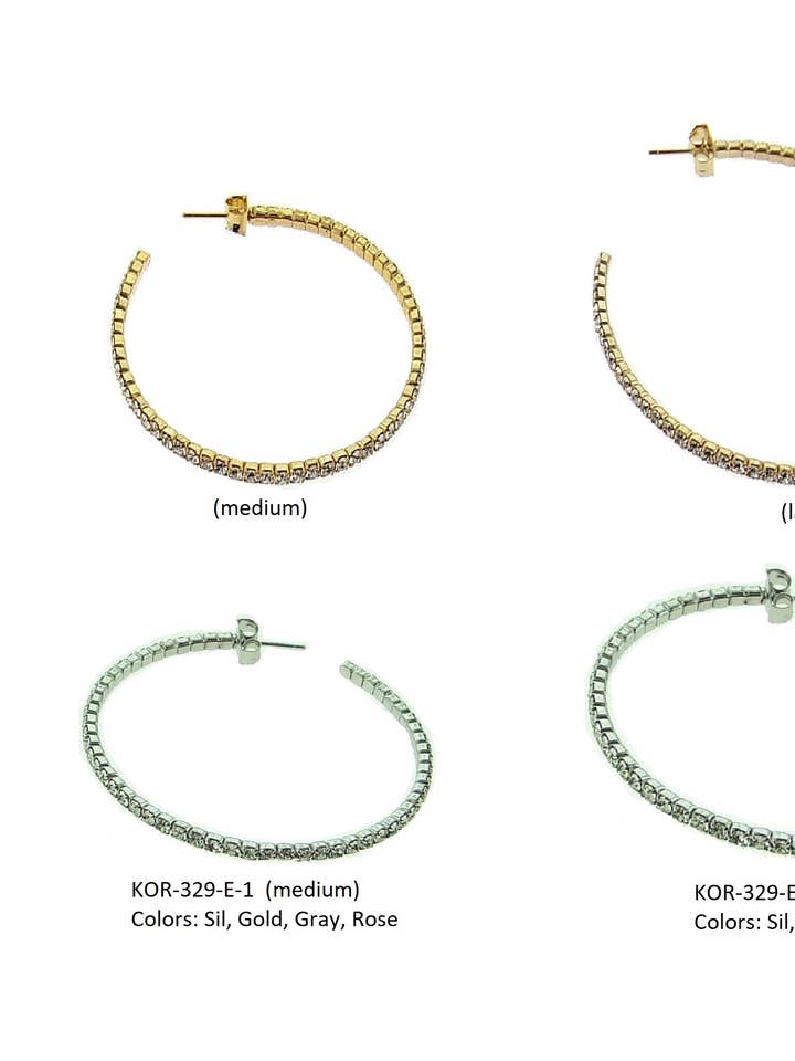 Glittrande med C.Z:s flexibla Hoop-örhängen för wholesale av D LINE