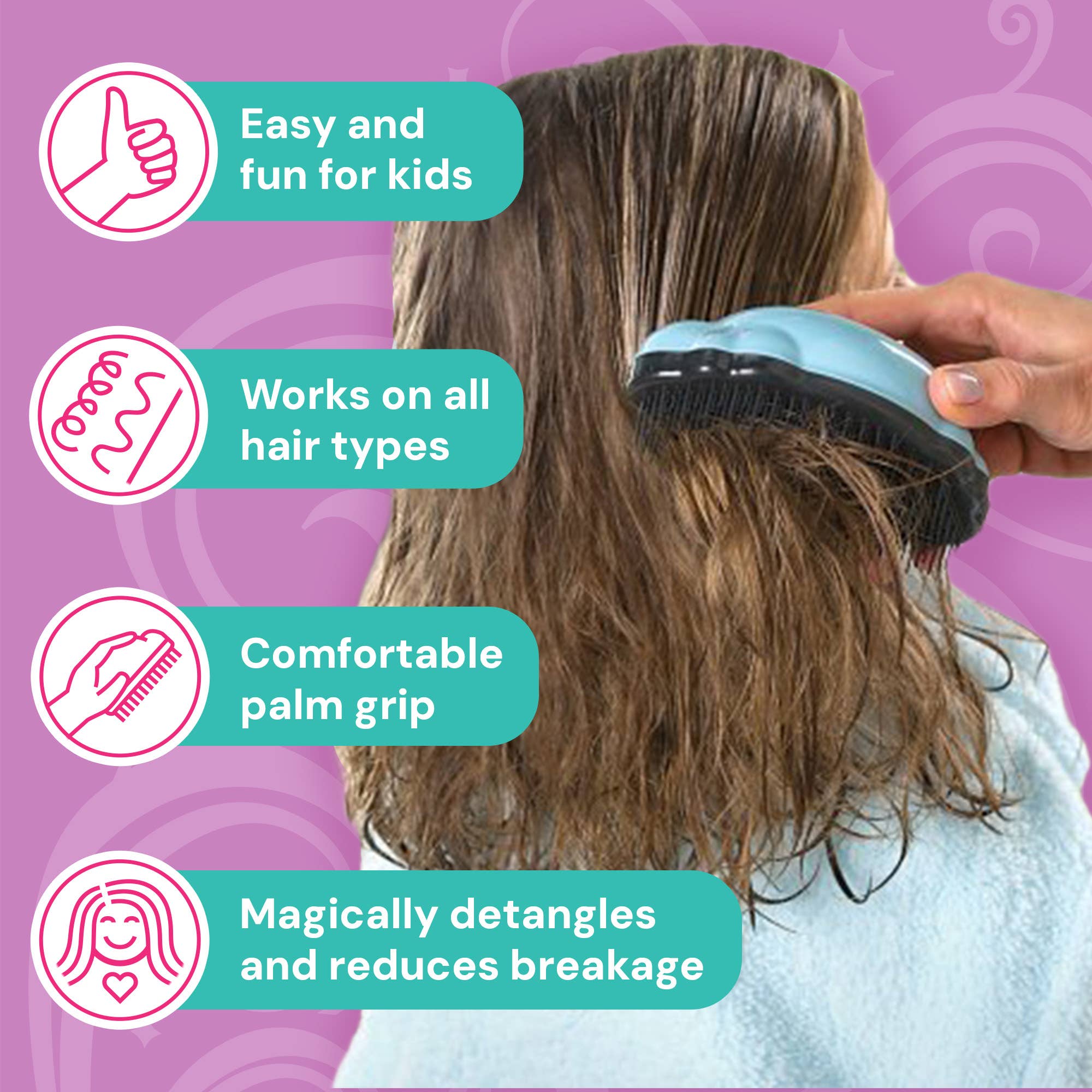Knot Genie - Wholesale Hair Brush/Comb - Kids & Baby - Knot Genie 9 Piece Teeny Genie Display1