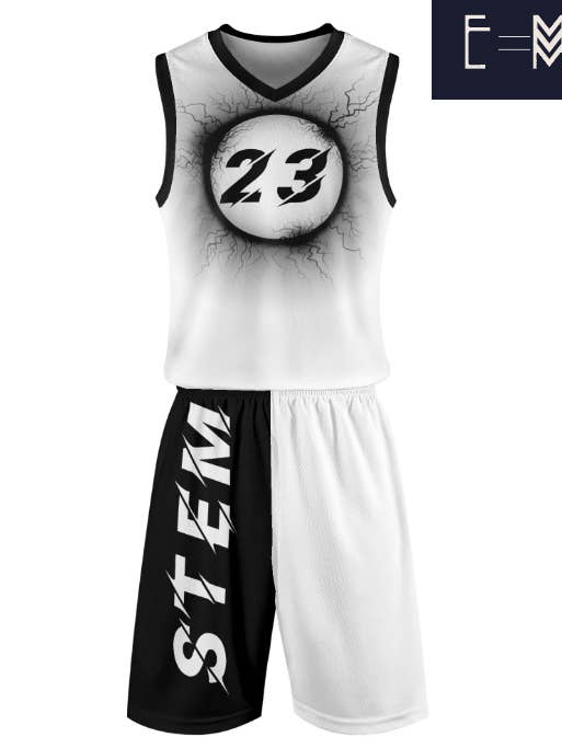 E=M/C2 - Wholesale Team sports jersey – Men's - NEW E=M/C2 Adult Black Hole Ebony Basketball Sports Uniform 4