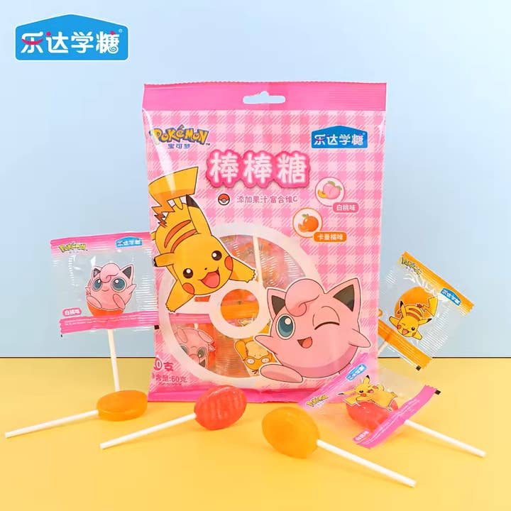 Global Bite Co - Wholesale Lollipop - Leda-Pokemon Flat Lollipop Bag 60g (China)
