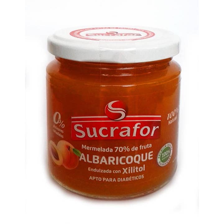 Sucrafor - Venta al por mayor Mermelada/gelatina - Mermelada de albaricoque 100% natural con Xilitol