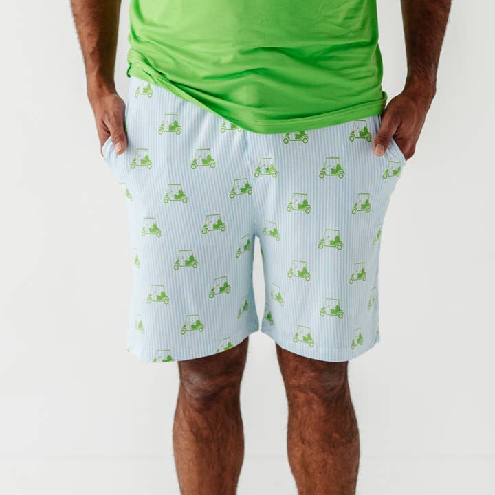 Kiki + Lulu - Wholesale Lounge Set - Men's - Who's Your Caddy? Blue Golf Mens Lounge Set- Kiki+Lulu x Little Mama Shirt Shop