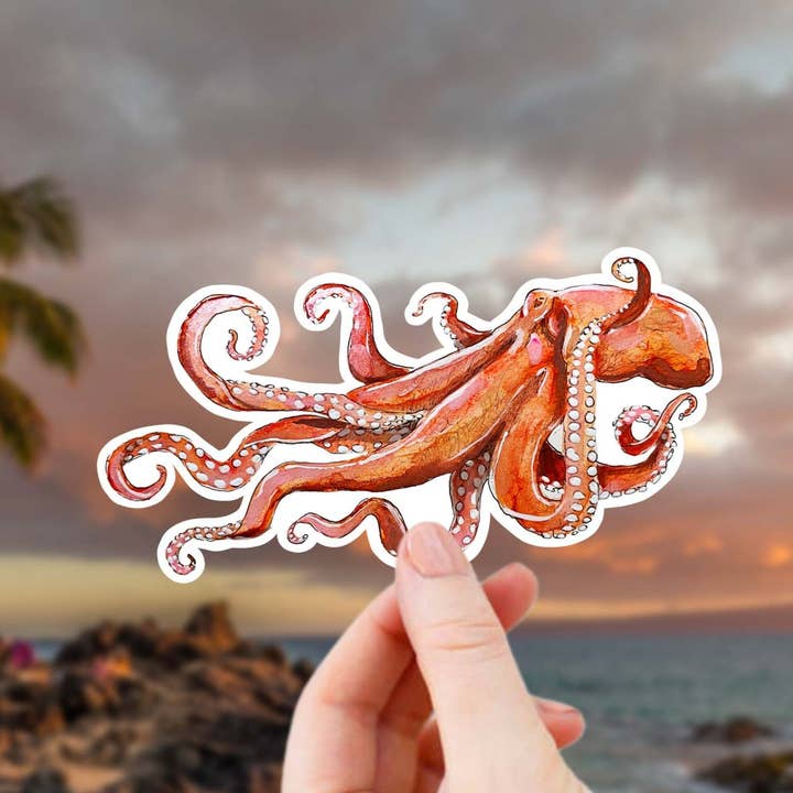Kraken Vinyl Sticker for wholesale by Studio Katie