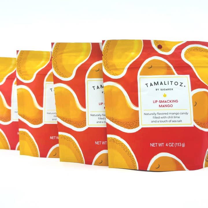 Sugarox Candy Studio LLC - Wholesale Hard Candy - LIP SMACKING MANGO TAMALITOZ CANDY 12CT