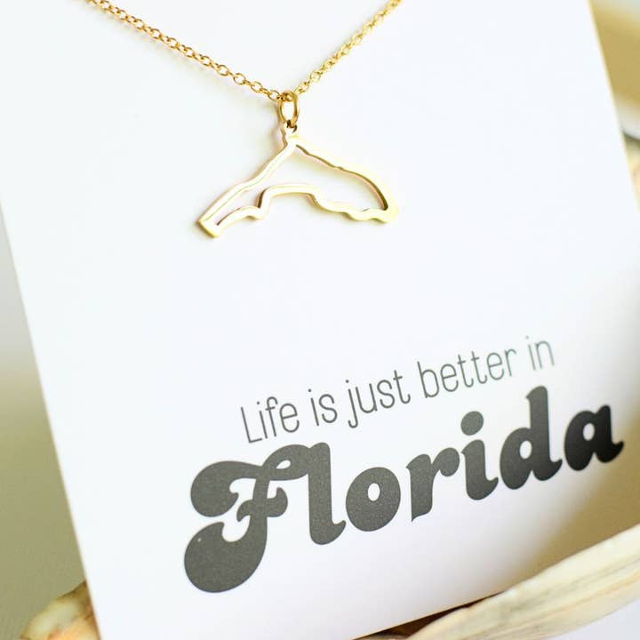 Two and Crew - Wholesale Pendant/Charm Necklace - Florida Necklace – State Charm Jewelry, Sunshine Gift Idea