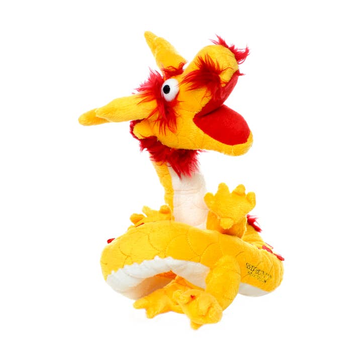 Mighty Dragon - Yellow, Plush, Squeaky Dog Toy for wholesale by Tuffy Dog Toys - VIP Products