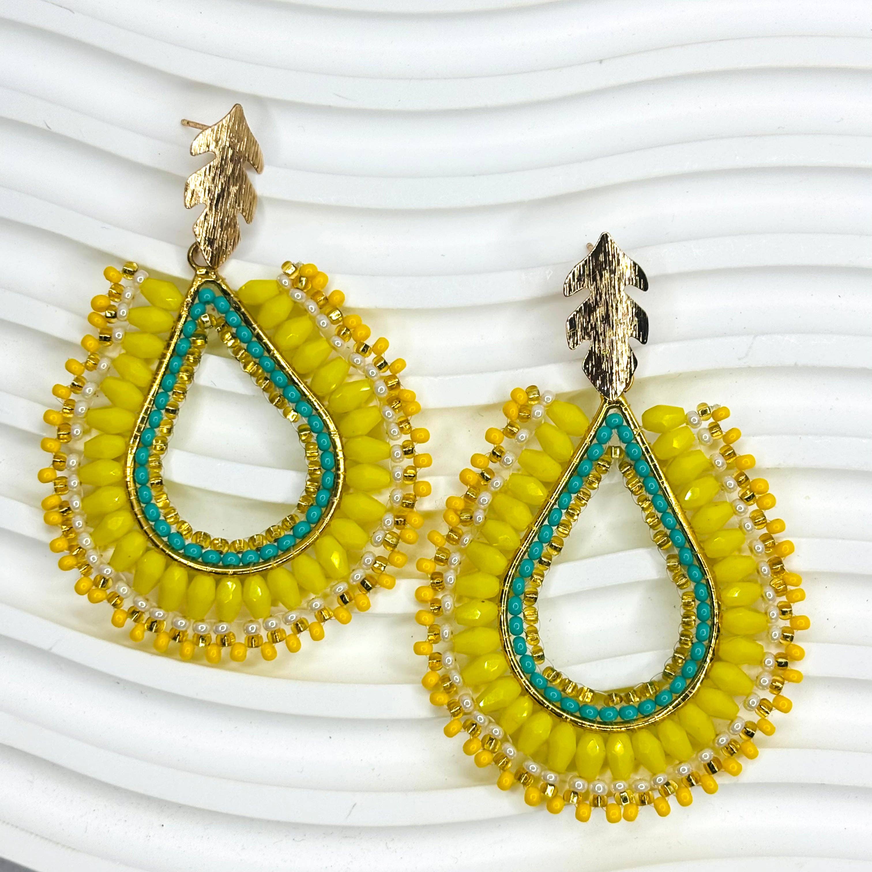Jaune ✨ Boucles d'oreilles Liraz ✨ en vente sur Faire1