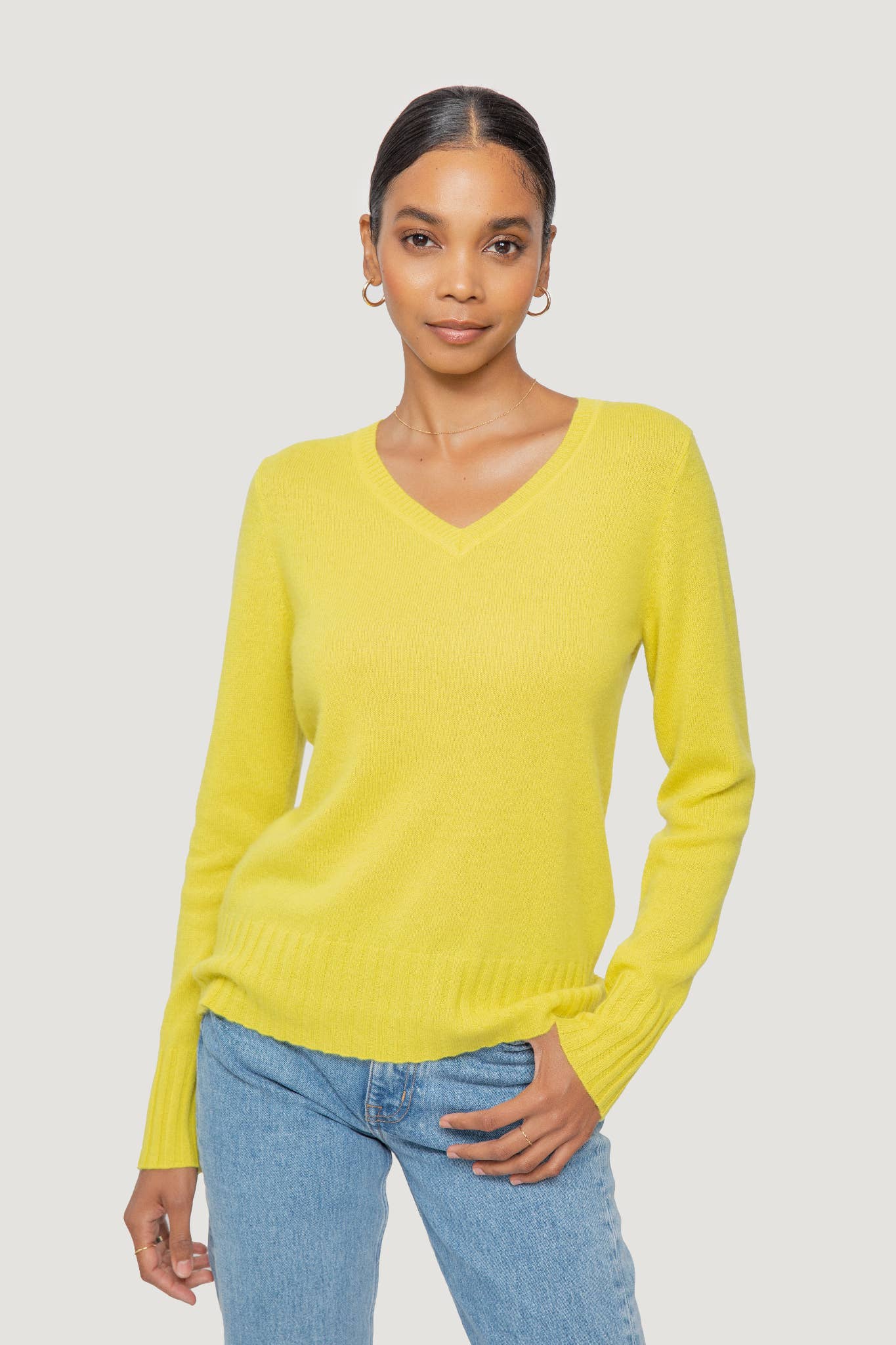 QUINN – Engroshandel Pullover - Dame – KIM CASHMERE V HALS5