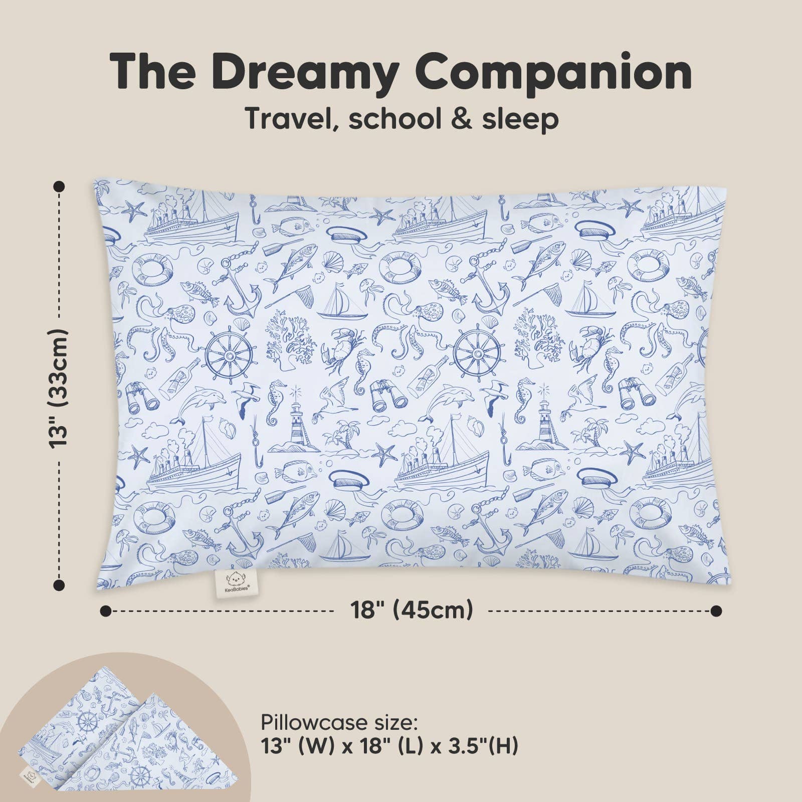 Náutico Almohada para niños pequeños de 13 x 18 pulgadas con funda de almohada de venta al por mayor en Faire2