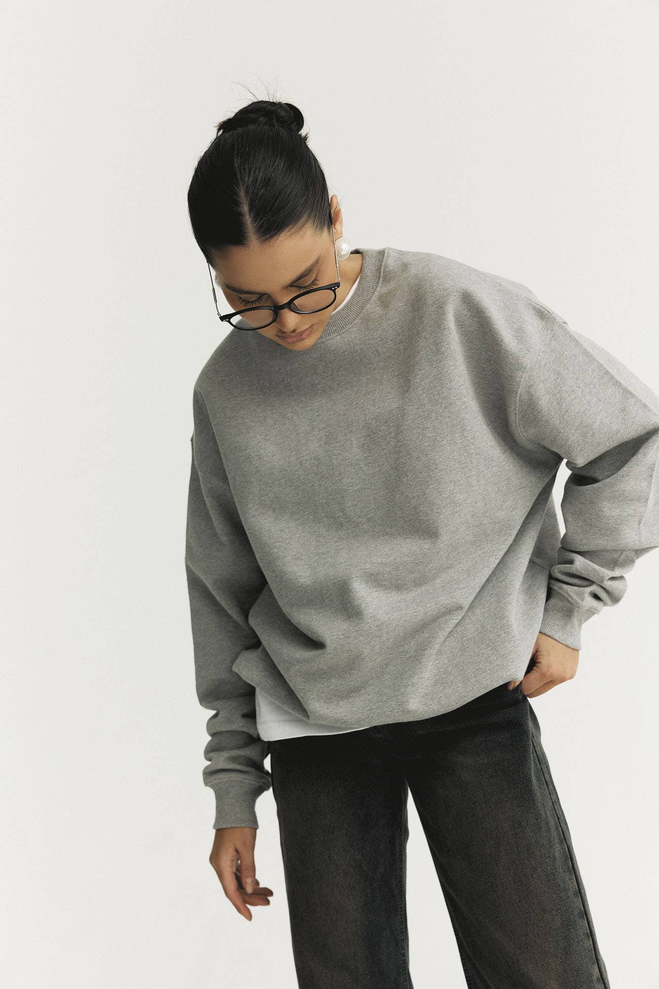 SIAWEAR - Wholesale Sweatshirt - Women's - Sweatshirt Oversize GREY 100% Premium Organic Cotton5