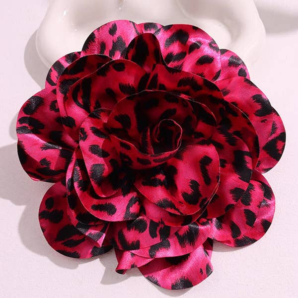 Sheer Trend – alfinete de lapela por atacado – Acessório broche em forma de flor com estampa de leopardo4