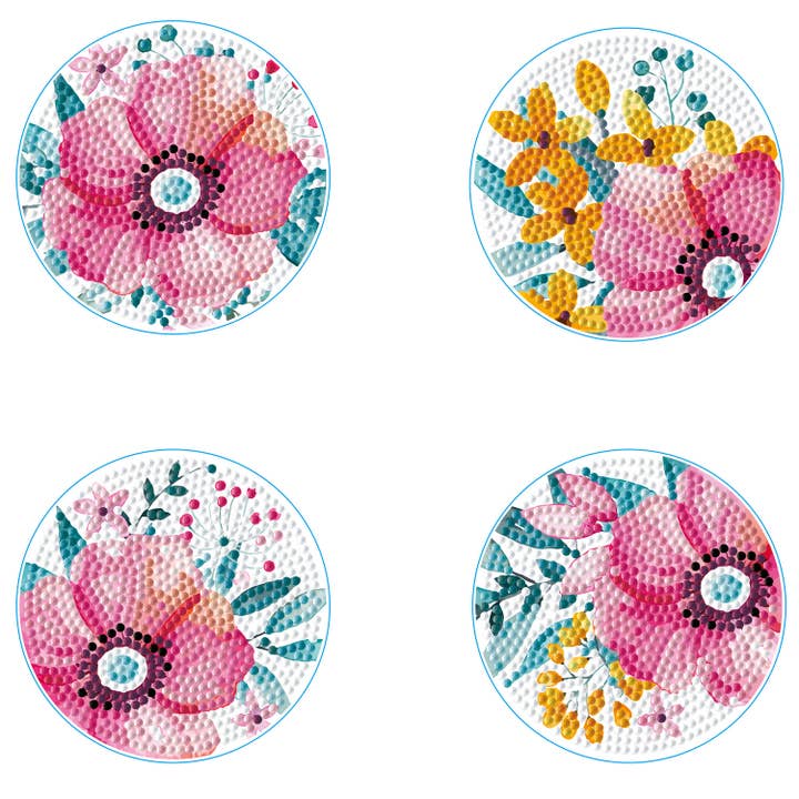 DIAMOND DOTZ® - Wholesale DIY Craft Kit - Coasters - Modern Florals