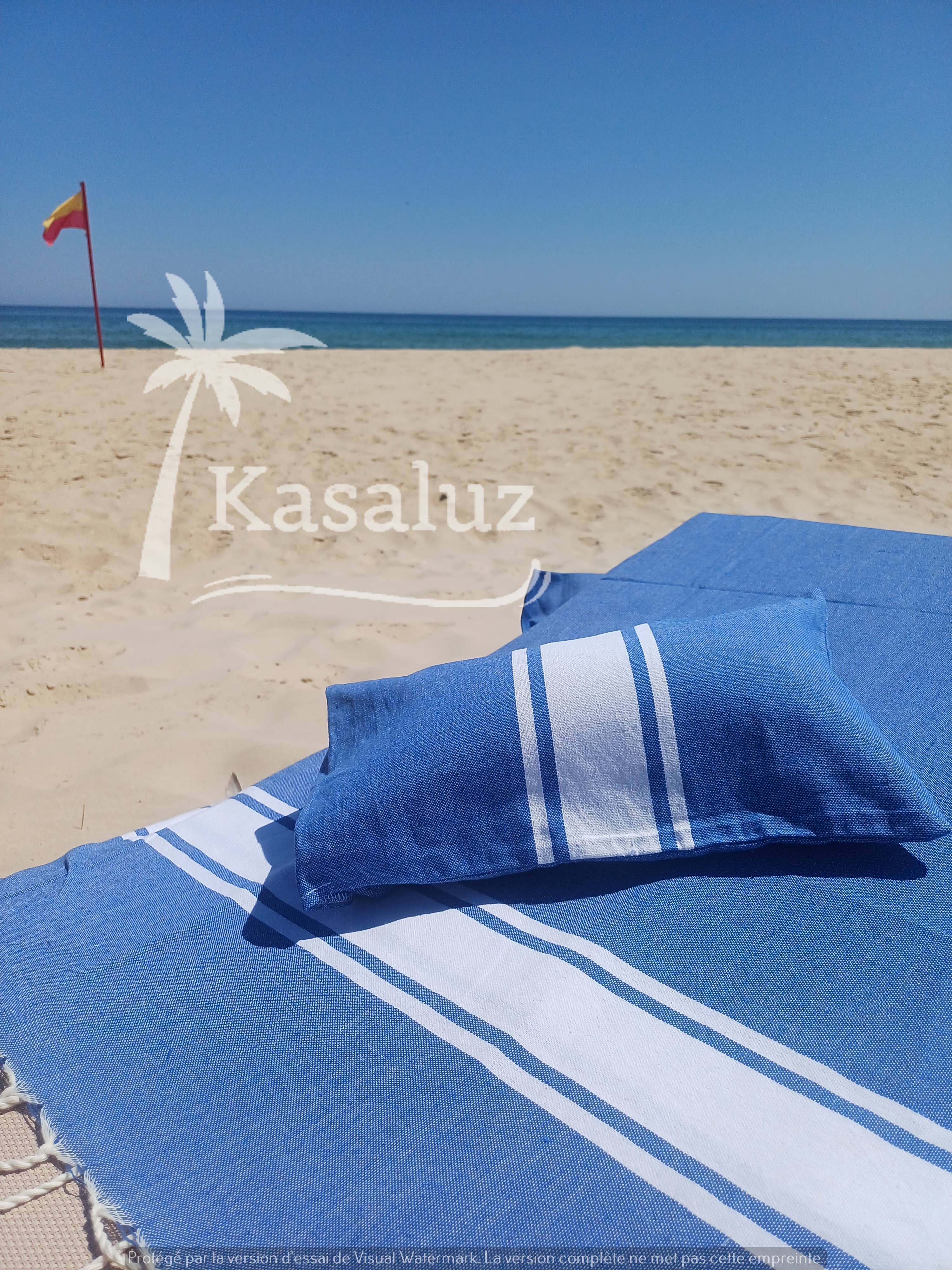 KASALUZ - Wholesale Beach Accessories - Inflatable beach cushion Auténtica Coral 100% cotton3