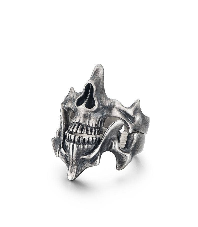 Tourtiwi - Wholesale Cocktail/Statement Ring - Gothic Skull Ghost Face Open Ring3