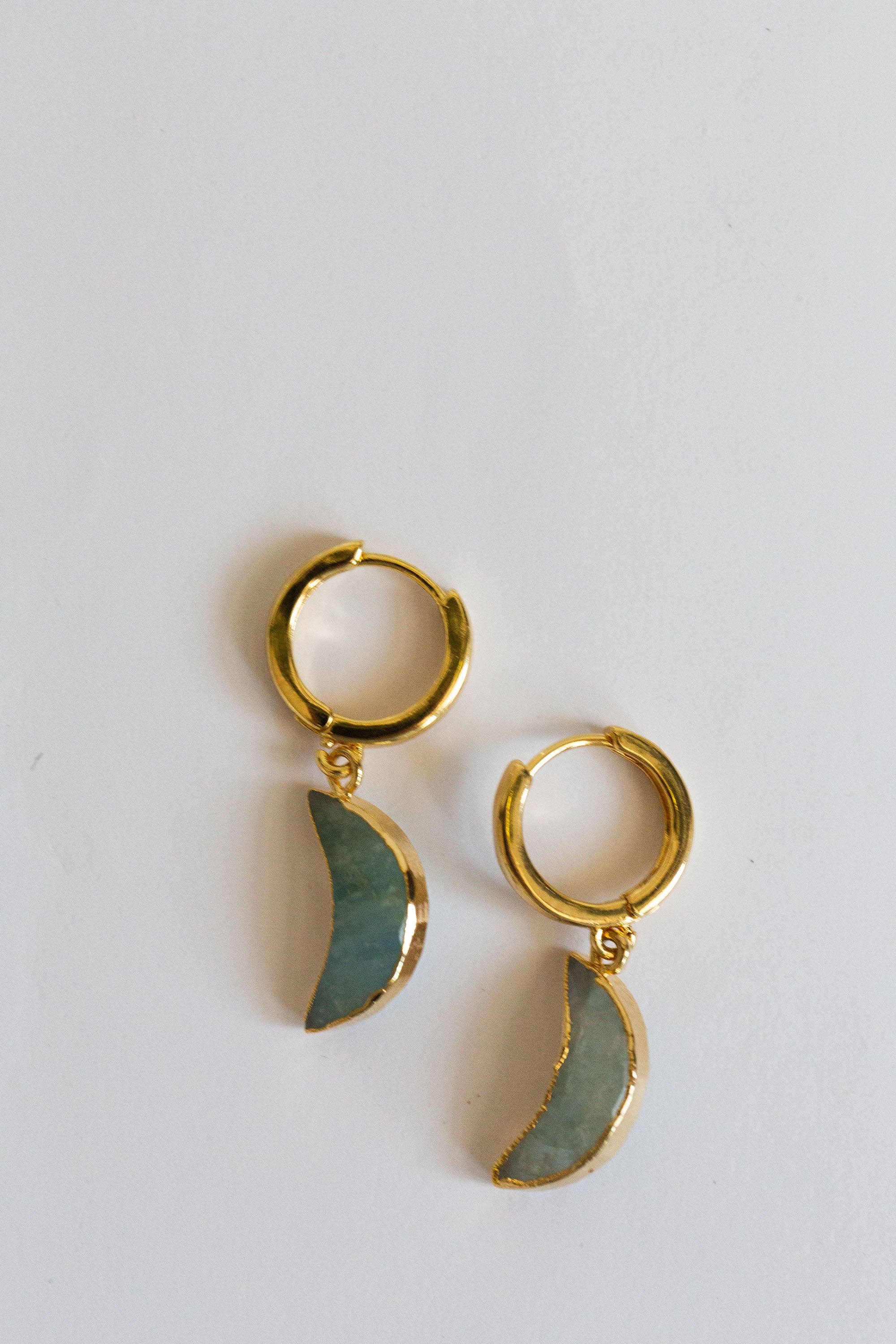 The Moon Huggies | 18k Gold-Plated for wholesale by Bohemian and Bouj