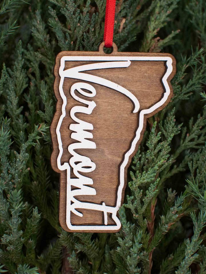 Vermont Christmas Ornament for wholesale by The Little Ornament Shop