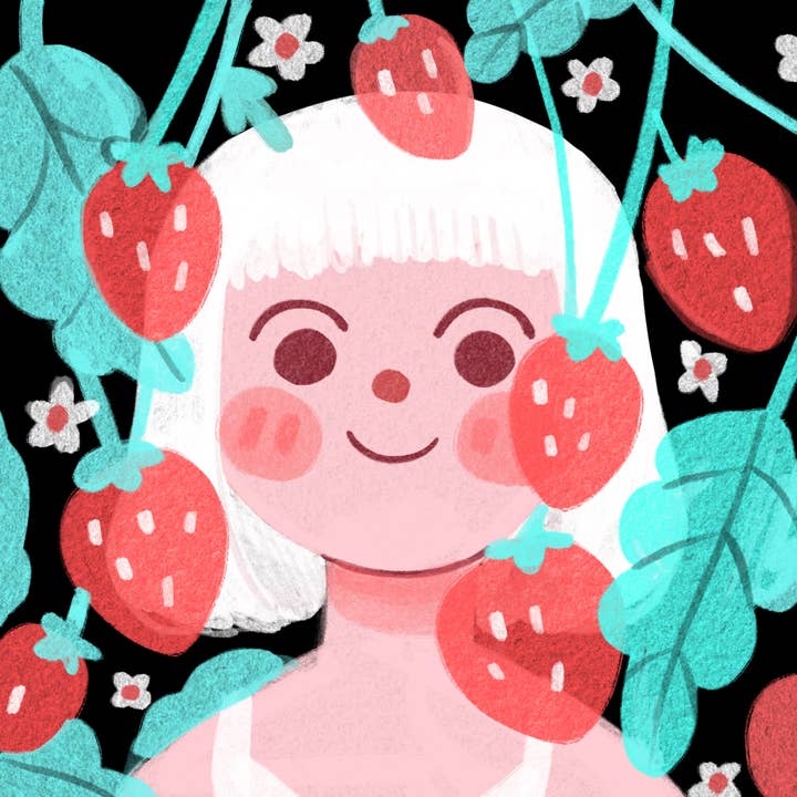 beanpolice - Wholesale Art Print - Strawberry Square Print