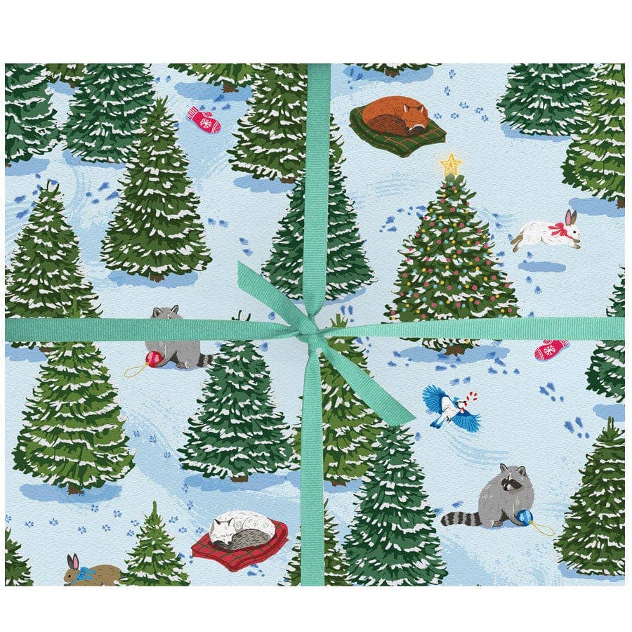 Smudge Ink - Wholesale Wrapping Paper Roll - Winter Outdoors Gift Wrap Bundle - 18 Rolls or 36 Sheets1