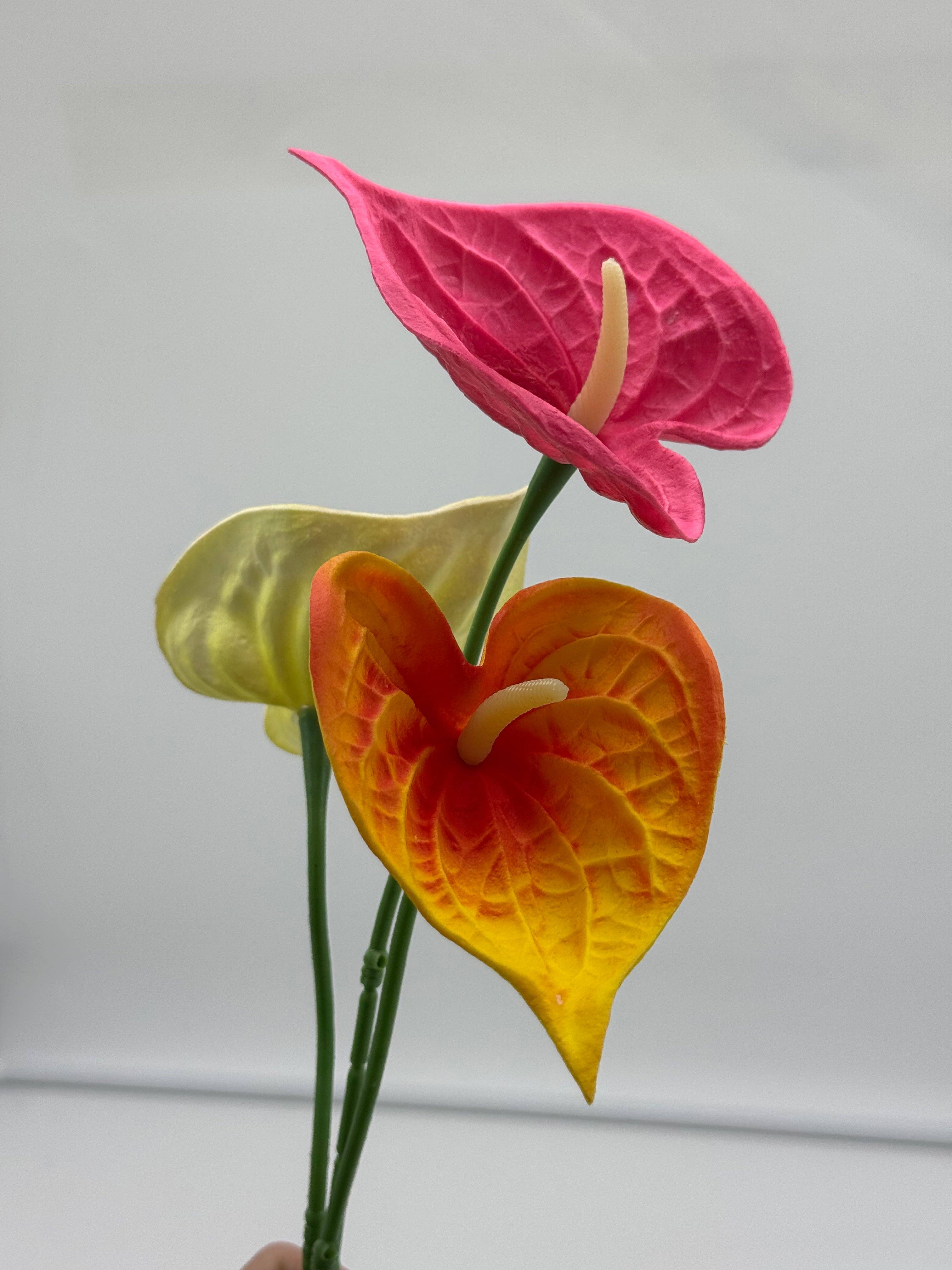 JKF & Co Pty Ltd - Wholesale Artificial Flowers - Anthurium Small Real Touch Single Stem7