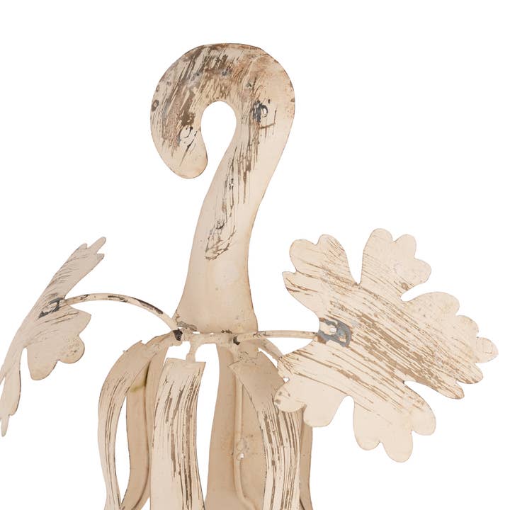 My Amigos Imports - Wholesale Decorative Tabletop Object - CLEARANCE-Fancy Metal Pumpkin-Farmhouse-2 Sizes-White7