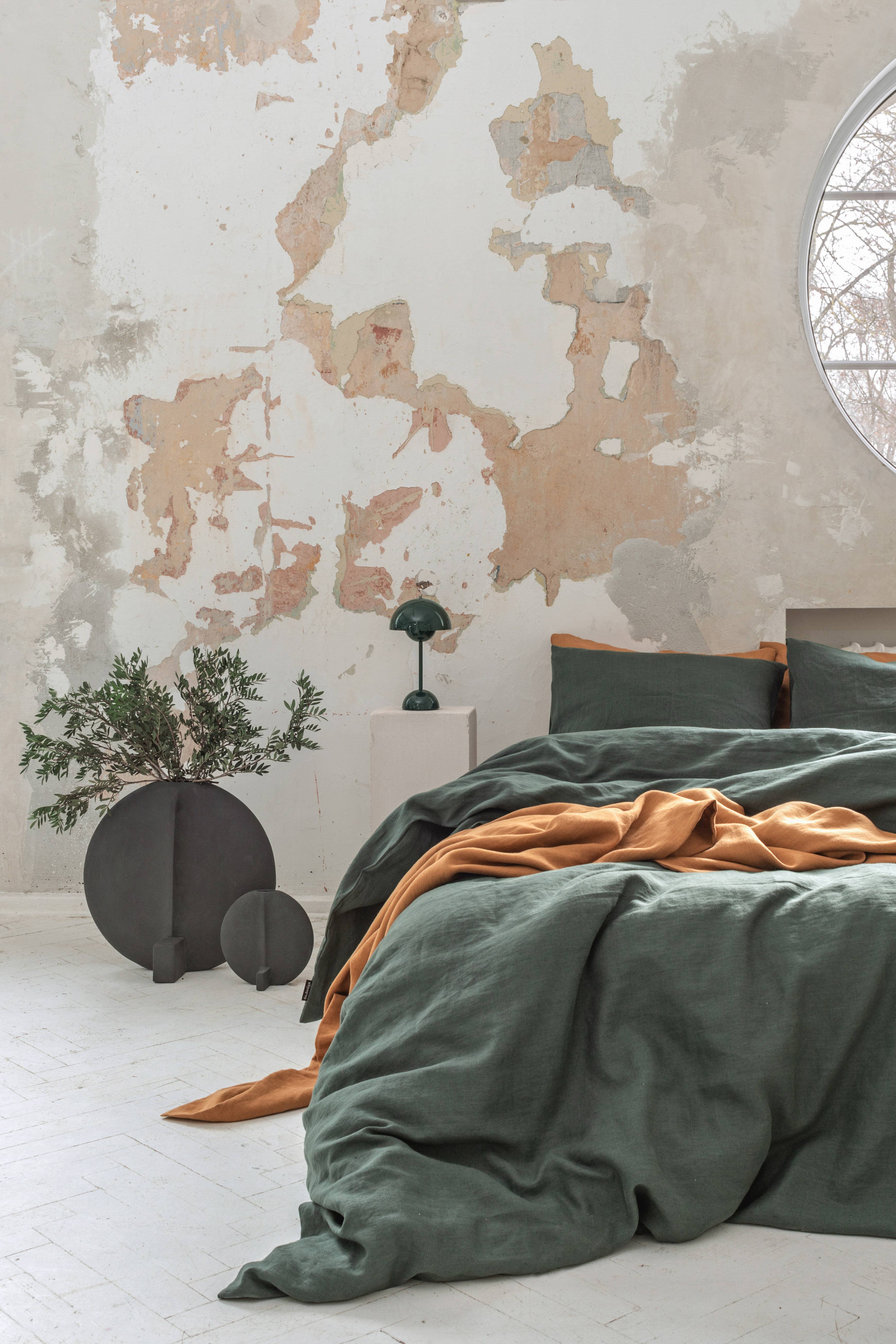 dodesign - Wholesale Bedding Set - Linen bedding set / Forest green1