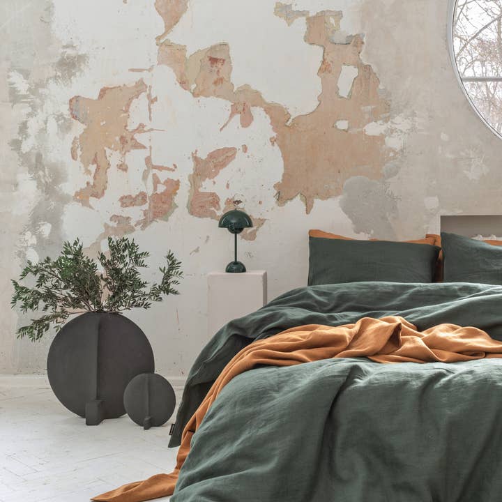 dodesign - Wholesale Bedding Set - Linen bedding set / Forest green1