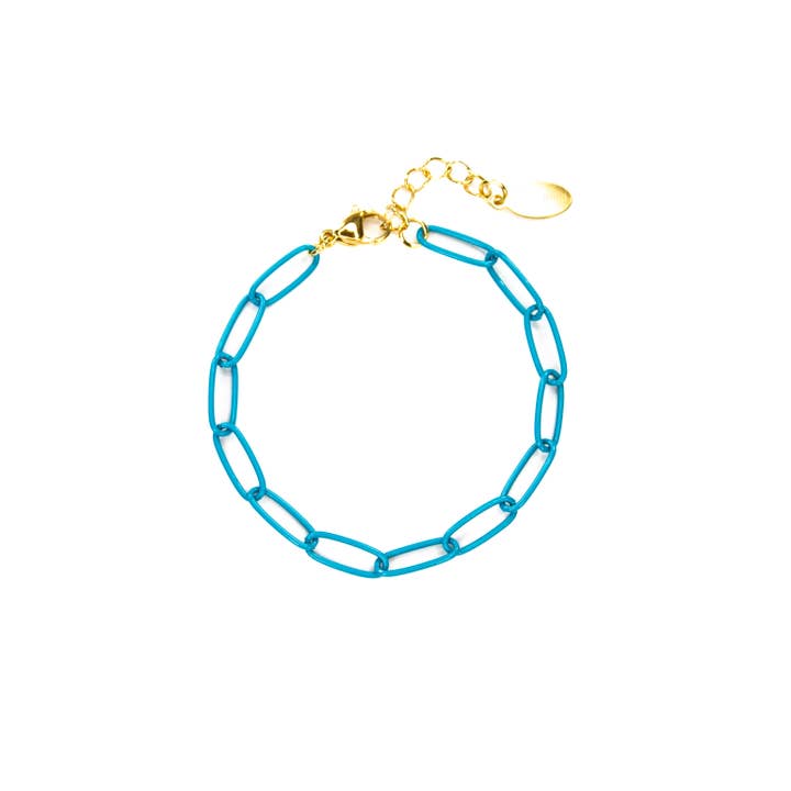 Savvy Bling - Wholesale Link & Chain Bracelet - Enamel 16+ Colors paperclip chain link bracelet