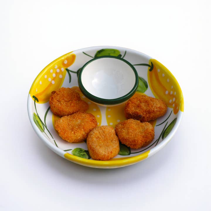 Spain Ceramics - Wholesale Condiment/Dip Bowl - Lemon Ceramic Dipping Bowl4