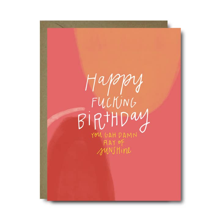 Birthday Ray Of Sunshine Greeting Card for wholesale by Black Lab Studio