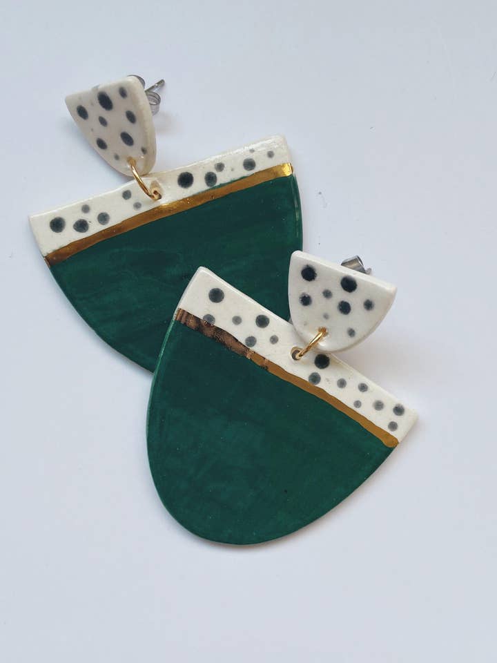 Elodie Hand-Painted Dangle Earrings for wholesale by Gloria Faye
