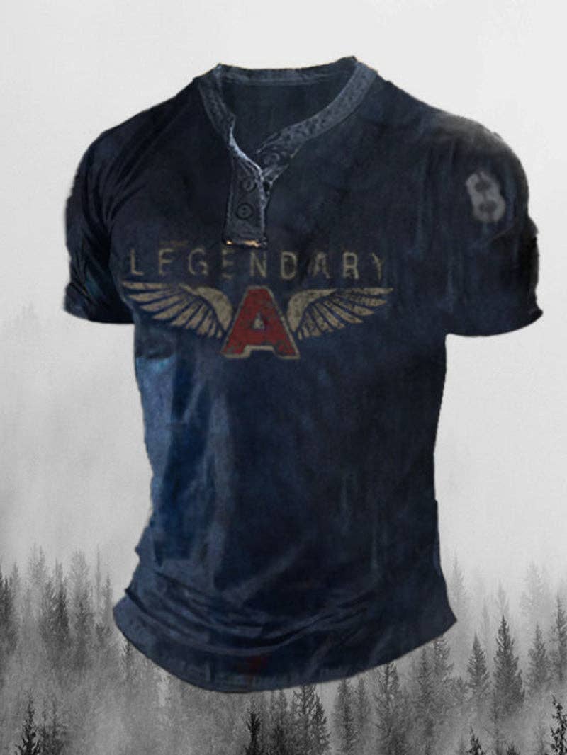 Grå Herret-shirt med vintage korte ærmer for engroshandel på Faire2