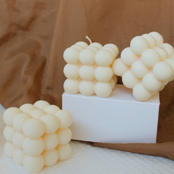 Prechi creations - Venta al por mayor Velas de diseño llamativo - Vela de burbujas decorada a mano