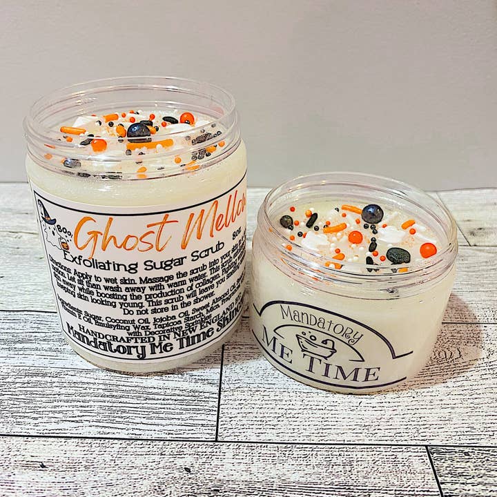Mandatory Me Time - Wholesale Body Scrub/Exfoliant - Ghost Mellow Sugar Scrub Halloween