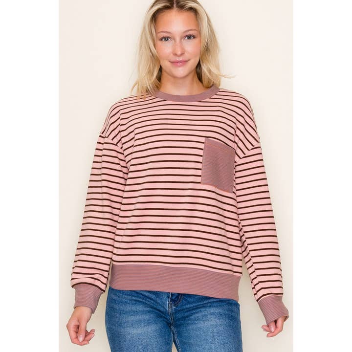 BRUSHED STRIPE TOP for wholesale by STACCATO