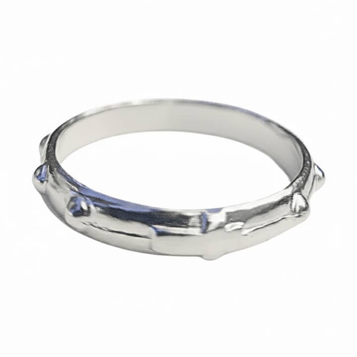 Bague rosaire en argent pour la vente par Guadalupe Gifts