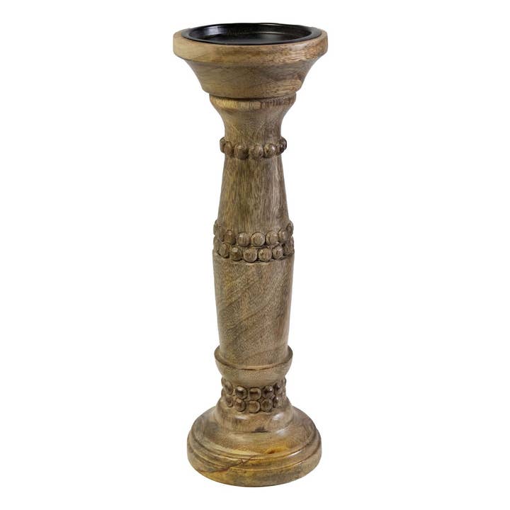 Portacandele in legno di mango bolla 30 cm per la vendita all'ingrosso da parte di Mars & More - Brand of B Living