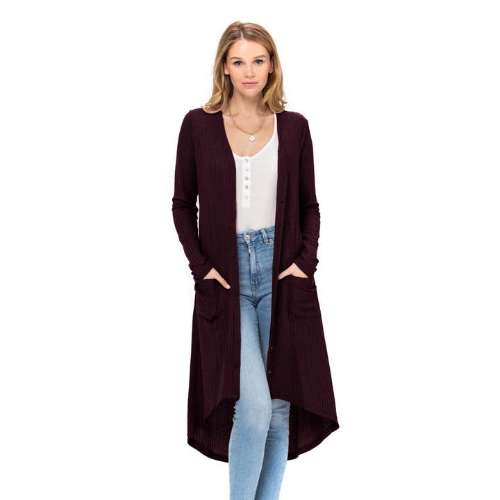 ROLYPOLY - Wholesale Cardigan - Women's - Long Sleeve Button Down Knit Cardigans with Pockets