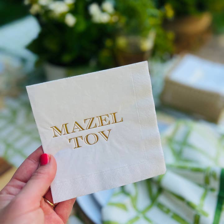 Sunshine Daisy LLC - Wholesale Disposable Napkin - Mazel Tov Cocktail Paper Napkins5